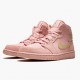 Nike Air Jordan 1 Mid Coral Gold Dam/Herr 852542-600 Skor