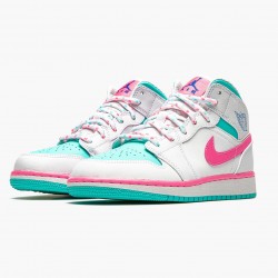 Nike Air Jordan 1 Mid Digital Pink Dams 555112-102 Skor