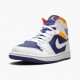 Nike Air Jordan 1 Mid Royal Blue Laser Orange Dam/Herr 554724-131 Skor