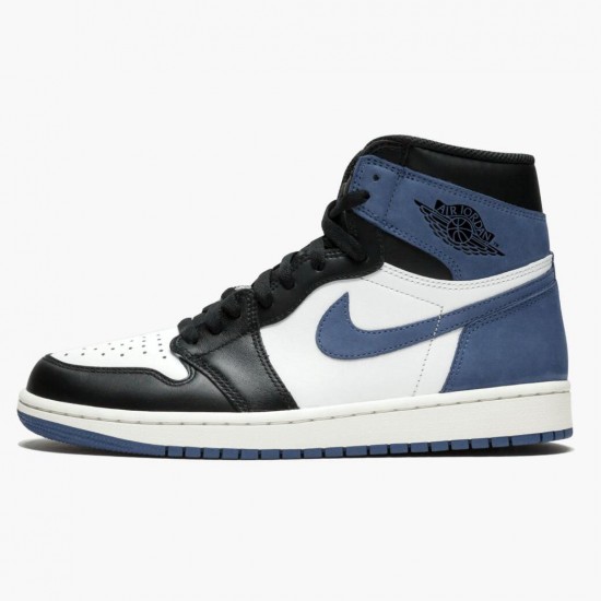 Nike Air Jordan 1 Retro High Blue Moon Dam/Herr 555088-115 Skor