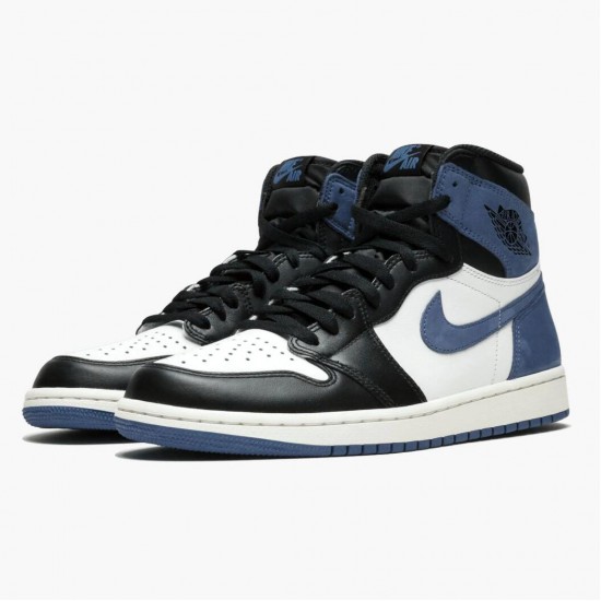 Nike Air Jordan 1 Retro High Blue Moon Dam/Herr 555088-115 Skor