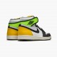 Nike Air Jordan 1 Retro High White Black Volt University Gold Herr 555088-118 Skor