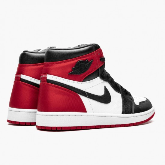 Nike Air Jordan 1 High OG Satin Black Toe Dam/Herr CD0461-016 Skor