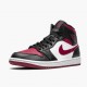 Nike Air Jordan 1 Mid Bred Toe Herr 554724-066 Skor