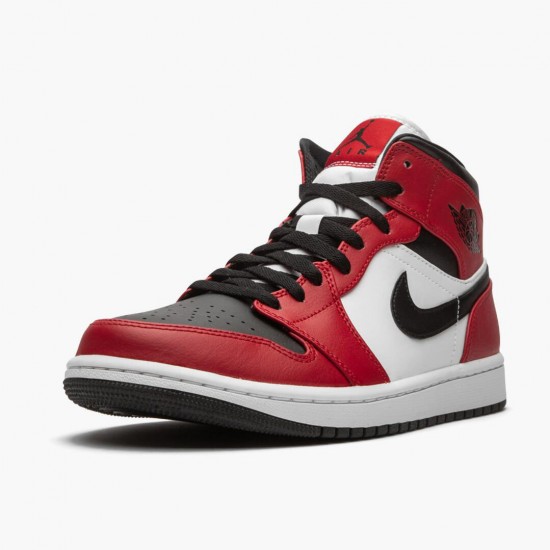 Nike Air Jordan 1 Mid Chicago Black Toe Herr 554724-069 Skor