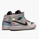 Nike Air Jordan 1 Mid Dirty Powder Iridescent Barely Dam/Herr BQ6472-602 Skor