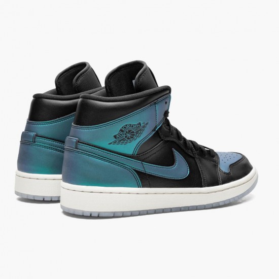 Nike Air Jordan 1 Mid Iridescent Black Dam/Herr BQ6472-009 Skor