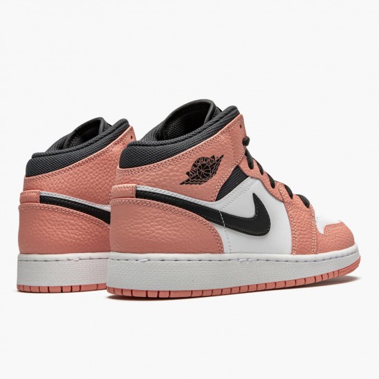Nike Air Jordan 1 Mid Pink Quartz Herr 555112-603 Skor