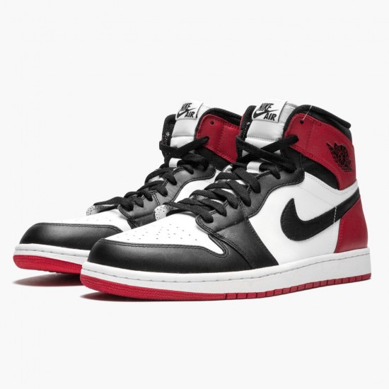 Nike Air Jordan 1 Retro High Black Toe Herr 555088-184 Skor