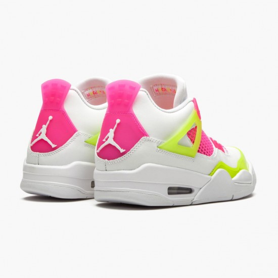 Nike Air Jordan 4 Retro White Lemon Pink Dam/Herr CV7808-100 Skor