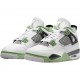 Nike Air Jordan 4 Retro White Oil Green Dark Ash Herr AQ9129-103 Skor