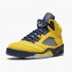 Nike Air Jordan 5 Retro Michigan 2019 AmarilloCollege Navy Dam/Herr CQ9541-704 Skor