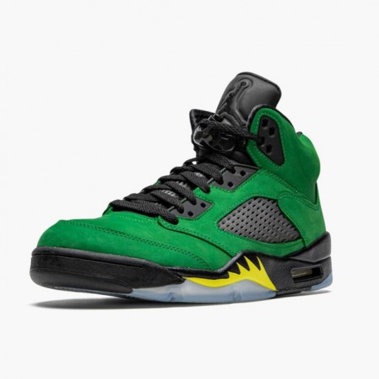 Nike Air Jordan 5 Retro SE Oregon Green Yellow Dam/Herr CK6631-307 Skor
