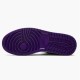 Jordan 1 Low Court Purple Vit/Svart-Court Lila Jordan Skor