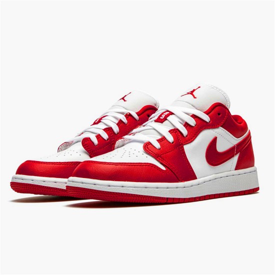 Jordan 1 Low Gym Red White Gym Röd/Gym Röd-Vit Jordan Skor