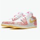 Jordan 1 Low Paint Drip Arctic Punch/Pale Vanilla-Vit Jordan Skor