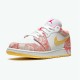 Jordan 1 Low Paint Drip Arctic Punch/Pale Vanilla-Vit Jordan Skor