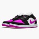 Jordan 1 Low Black Cactus Flower Svart/Cactus Flower-Vit Jordan Skor