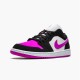 Jordan 1 Low Black Cactus Flower Svart/Cactus Flower-Vit Jordan Skor