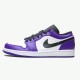 Jordan 1 Low Court Purple White Court Lila/Svart-Vit Jordan Skor