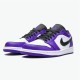 Jordan 1 Low Court Purple White Court Lila/Svart-Vit Jordan Skor