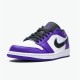 Jordan 1 Low Court Purple White Court Lila/Svart-Vit Jordan Skor