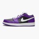 Jordan 1 Low Court Purple Black Court Lila/Svart-Vit Jordan Skor