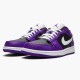 Jordan 1 Low Court Purple Black Court Lila/Svart-Vit Jordan Skor