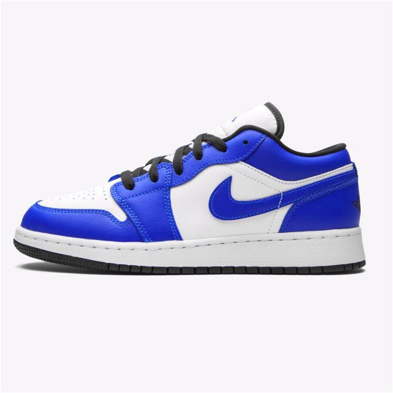 Jordan 1 Low Game Royal Vit/Game Royal-Svart Jordan Skor