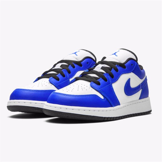 Jordan 1 Low Game Royal Vit/Game Royal-Svart Jordan Skor