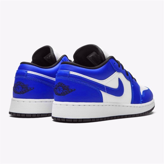 Jordan 1 Low Game Royal Vit/Game Royal-Svart Jordan Skor