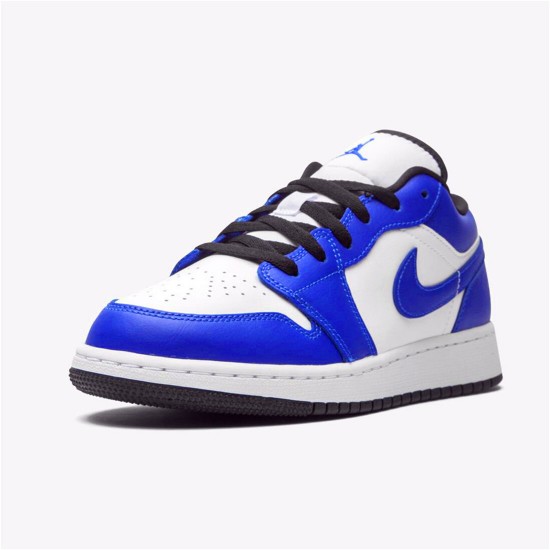 Jordan 1 Low Game Royal Vit/Game Royal-Svart Jordan Skor