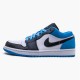 Jordan 1 Low Laser Blue Svart/Svart-Laser Blå-Vit Jordan Skor