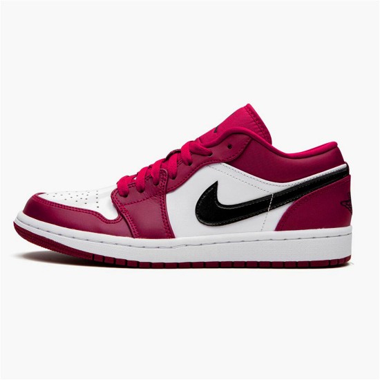 Jordan 1 Low Noble Red Noble Röd/Svart-Vit-Noble Röd Jordan Skor