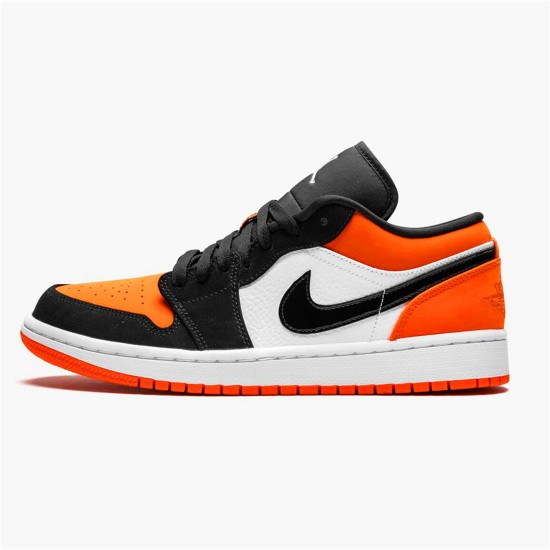 Jordan 1 Low Shattered Backboard Orange/Vit/Svart Jordan Skor