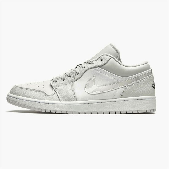 Jordan 1 Low White Camo Vit/Svart-Neutral Grå Jordan Skor