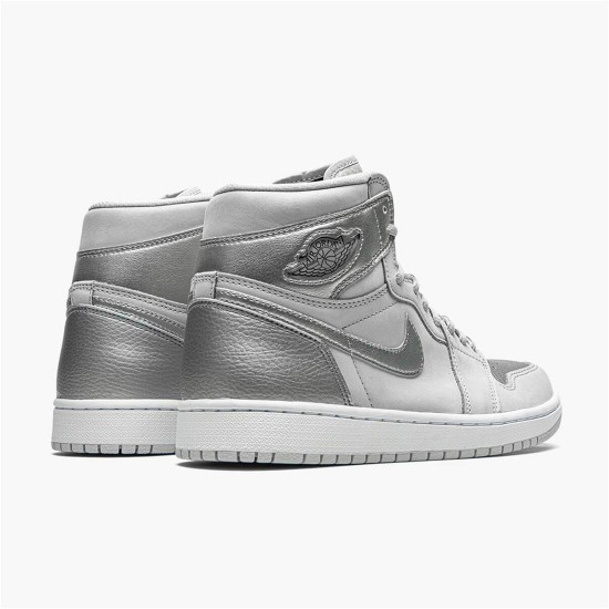 Jordan 1 High CO Japan Neutral Grey (2020) Neutral Grå/Metallic Silver-Vit Jordan Skor