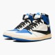 Jordan 1 High OG SP Fragment x Travis Scott Sail/Svart-Military Blå-Shy Rosa Jordan Skor