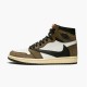 Jordan 1 High Travis Scott Sail/Svart-Dark Mocha-University Röd Jordan Skor