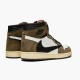 Jordan 1 High Travis Scott Sail/Svart-Dark Mocha-University Röd Jordan Skor