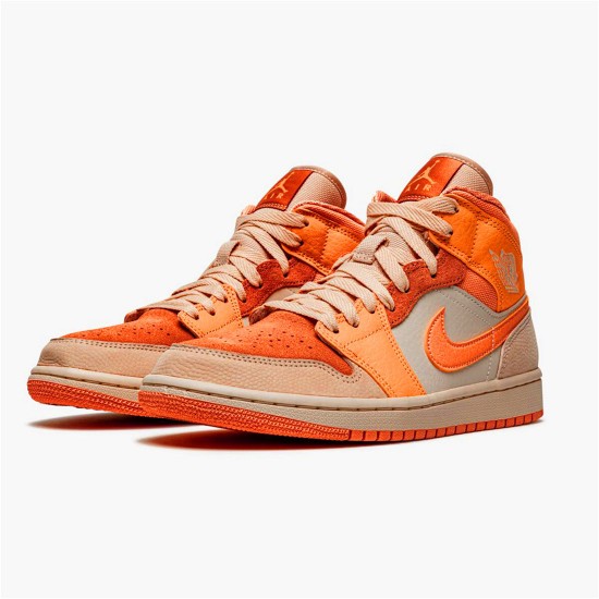 Jordan 1 Mid Apricot Orange Atomic Orange/Apricot Agate-Terra Blush Jordan Skor