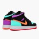 Jordan 1 Mid Multi-Color Svart/Multi-Color Jordan Skor