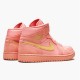 Jordan 1 Mid Coral Gold Coral Stardust/Club Guld-Coral Stardust Jordan Skor