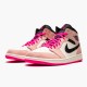 Jordan 1 Mid Crimson Tint Crimson Tint/Hyper Rosa-Svart-Sail Jordan Skor