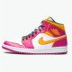 Jordan 1 Mid Dia de los Muertos Vit/Fuchsia-Orange-Svart Jordan Skor