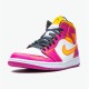 Jordan 1 Mid Dia de los Muertos Vit/Fuchsia-Orange-Svart Jordan Skor