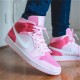 Jordan 1 Mid Digital Pink Digital Rosa/Vit-Rosa Foam-Sail Jordan Skor