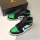 Jordan 1 Mid Green Toe Svart/Gym Röd-Vit-Pine Grön Jordan Skor