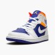 Jordan 1 Mid Royal Blue Laser Orange Vit/Deep Royal Blå-Track Röd-Laser Orange Jordan Skor