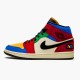 Jordan 1 Mid SE Fearless Blue the Great Muslin/Varsity Röd-Royal-Taxi-Svart Jordan Skor